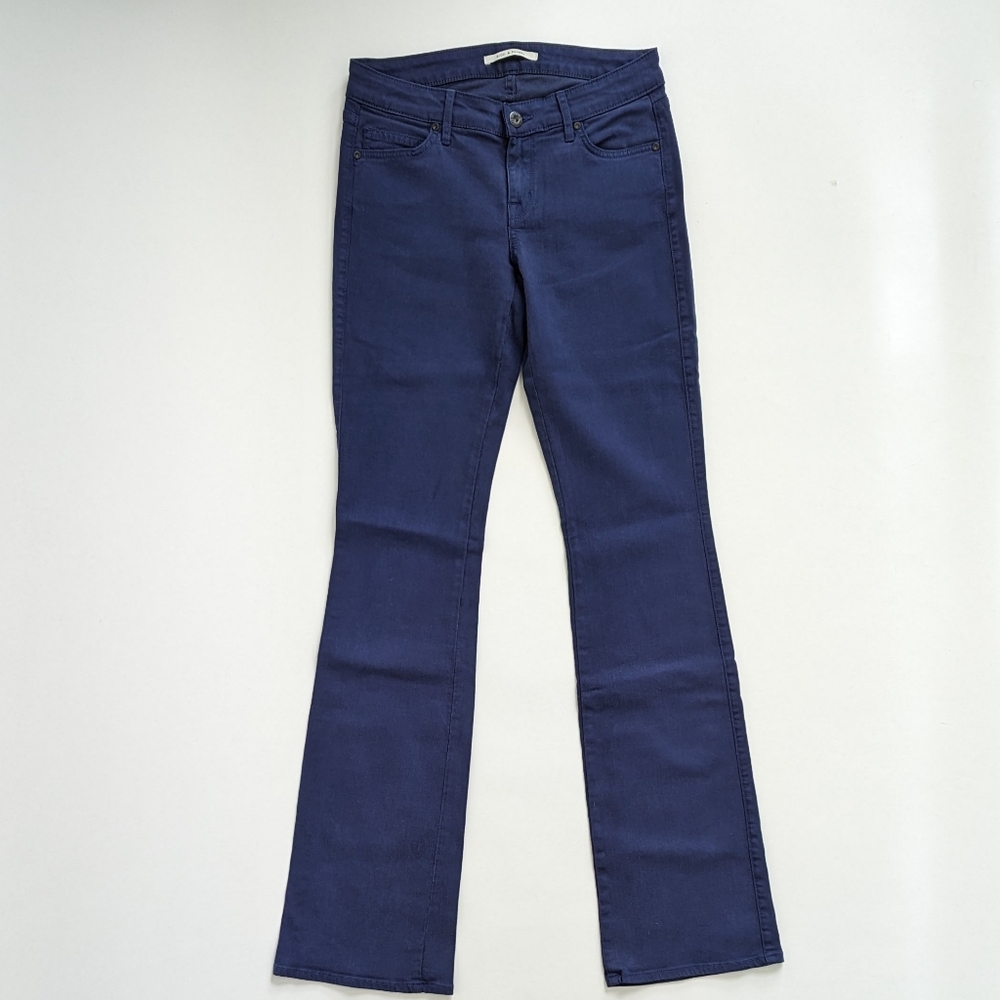 Rich & Skinny Size 26 Flared Purple Blue Jean Stretch 34" Inseam Low Rise